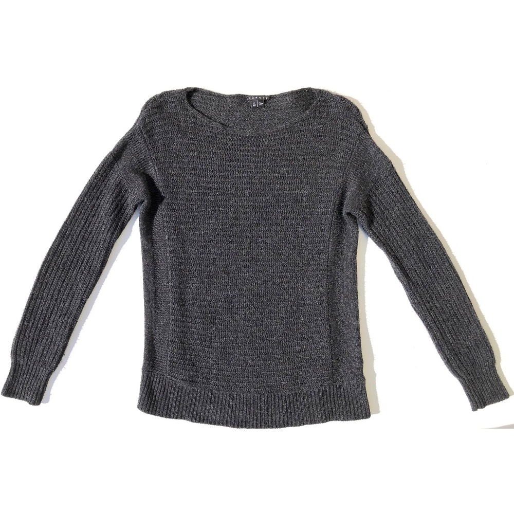Theory Jilliane cashmere sweater women size P pullover charcoal gray long sleeve
